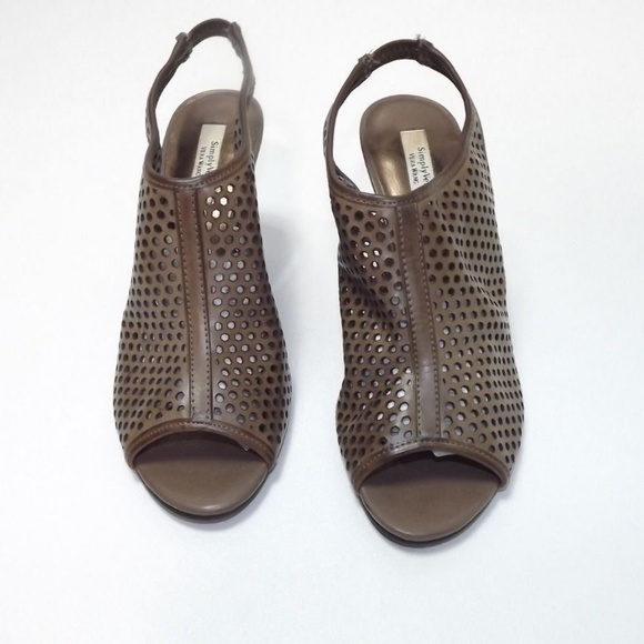 Simply VERA Light Camel Wedge Heels Shoes  Size 8 - Picture 6 of 8